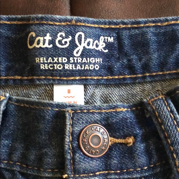 Cat & jack relaxed straight fit denim size 8(Boys) - Picture 3 of 4
